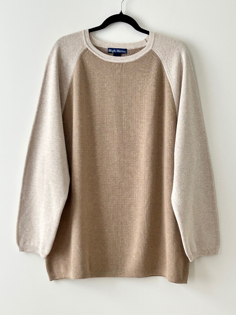 High Sierra 100% Cotton Beige Crewneck Sweater